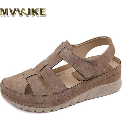 MVVJKERetro Sandals Women Summer New 2021 womens casual shoes with Light, comfortable and soft