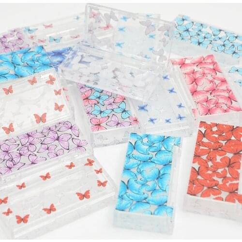 10pcs Wholesale false 10-25mm eyelash Boxes Packaging Faux cils 3d Mink eyelashes Rectangular acrylic empty case Makeup Storage