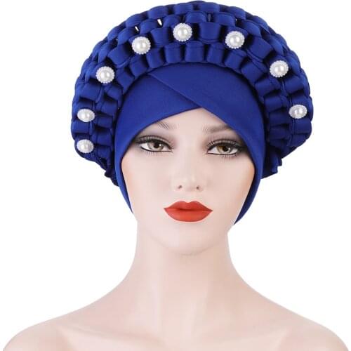 2021 New Nigerian Gele African Headtie Aso Oke Gele Already Made Auto Gele Aso Ebi African Turban Cap Autogele Head Wraps