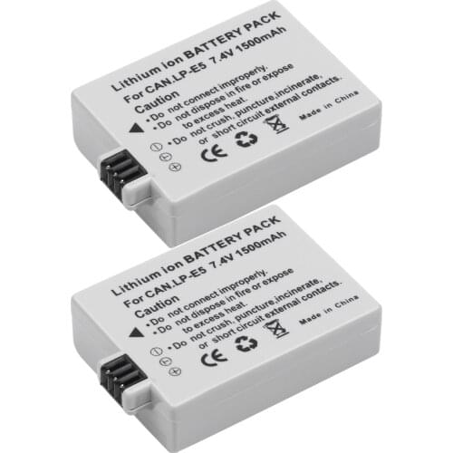 7.4V 1500mAh LP-E5 LPE5 LP E5 Camera Battery For Canon EOS EOS Rebel XS, Rebel T1i, Rebel XSi, 1000D, 500D,450D, L10