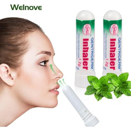 1Pcs Nature Peppermint Nose Inhaler Balm For Cold Headache Nasal Essential Oil Relieve Dizziness Fatigue Chinese Herbal Ointment