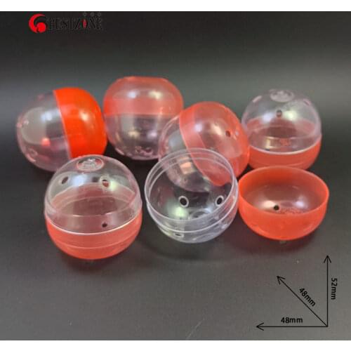 Free Shipping 50PCS 1.89*2 Inch Half Transparent Clear Color Plastic Vending Empty Toy Capsules 48*52mm
