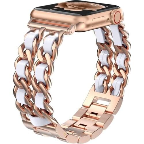 Jewelry Bracelet Strap For Apple Watch 6 SE Series 5 4 Band 44mm 40mm Stainless Steel Straps For Applewatch 3 42mm 38mm