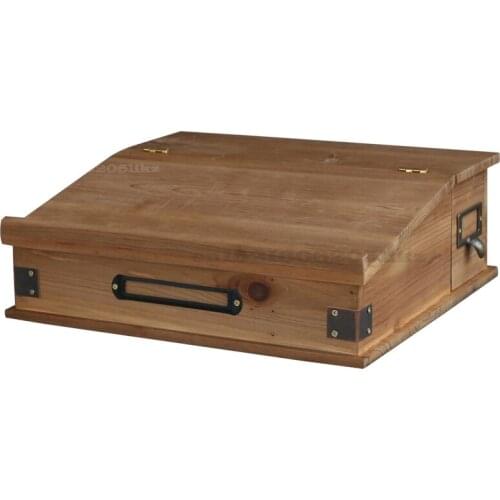 Handmade Solid Wooden Storage Boxes Office Desk Storage Rack Monitor Stand Riser Desk Organizer for Laptop Computer