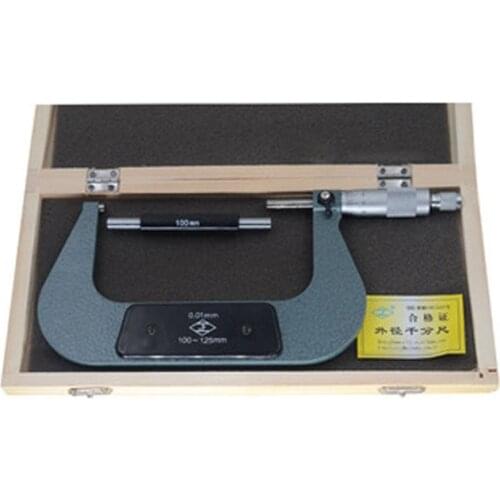 High Quality 100-125mm Outside Micrometer Screw Gauge Metric Outernal Micrometers Carbide Measuring Tools