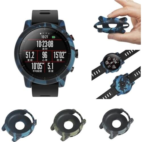 For Huami Amazfit stratos 2 camouflage soft explosion-proof break all-inclusive silicone case, for Amazfit stratos 2 watch case