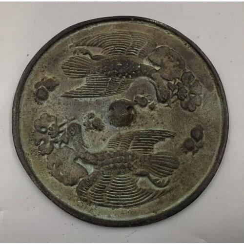 Chinese ancient double wild goose Bronze mirror decoration mirror Home decoration metal crafts