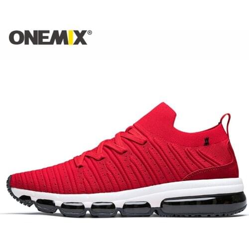 ONEMIX Running Shoes Men Comfortable Mesh Knitted Light Air Cushion Sport Shoes Casual Man Jogging Breathable Fitness Sneakers