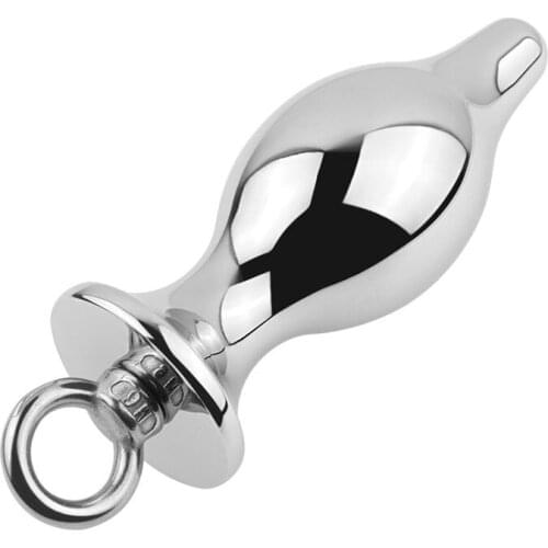 Metal Pull-Ring Anal Plug Dilator G Spot Stimulator Butt Plug Adult Sex Toys For Woman Anus Masturbation Couples Erotic Ass Plug