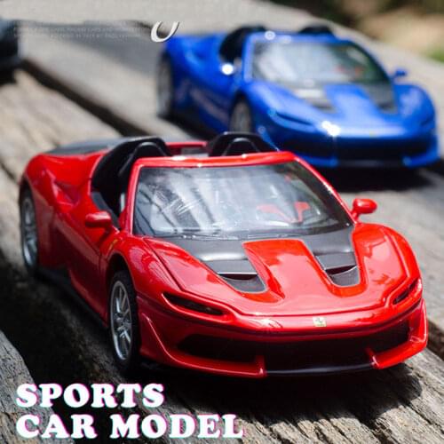 1:32 J50 Convertible Car Model Alloy Die Cast Toy With Sound Pull Back Childrens Toy Collectibles Free Shipping