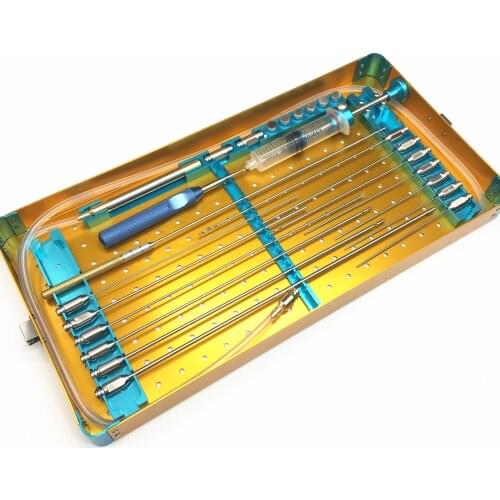 Face Liposuction Cannula Kit for fat filling graft transplantation face Fat Transfer Liposuction needle