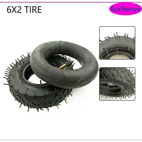 6x2 Pn 6x2 Pneumatic Tyre Inner Outer Tire for Electric Scooter Wheel Chair Truck Use 6 inch Tire Tyre F0 Pneumatic Trolley
