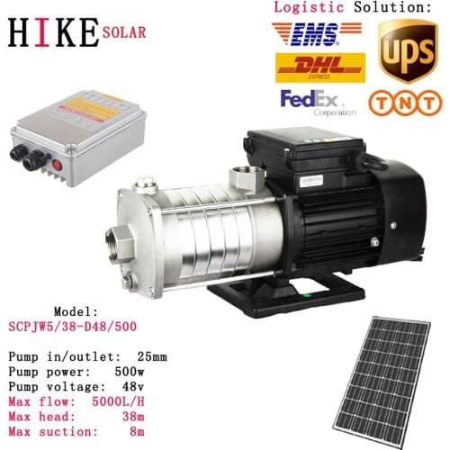 Hike solar equipment Hot selling Pump Solar Pump with Controller Centrifugal Solar Pumps For Irrigation SCPJW5/38-D36/500