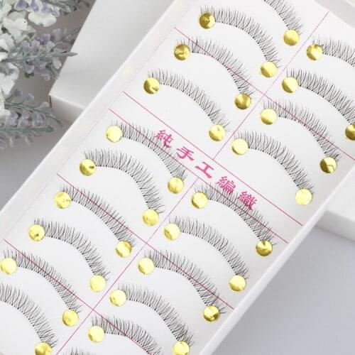 Wholesale Hot Eyelash Handmade Natural Long False Eyelashes 216# Transparent Plastic Full Strip Lash 500pairs free shipping