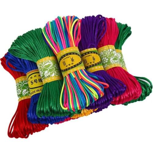 Wool yarn 2pcs/lot Chinese knot braided pendant red rope bracelet handmade accessories material necklace rope pendant line FZ346