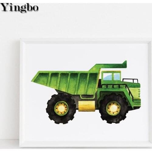 Construction machinery truck 5D DIY diamond embroidery car diamond painting Cross Stitch kits cartoon mosaic rhinestone decor