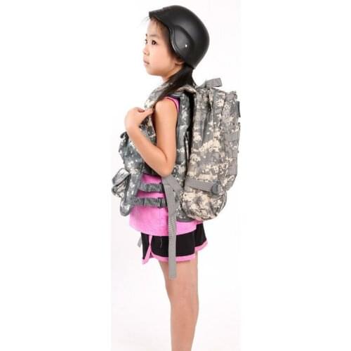 Student Camouflage Computer School Bag Kids Outdoor Climbing Travel Cycling Camping Wearproof Tactical Training Sports Backpack