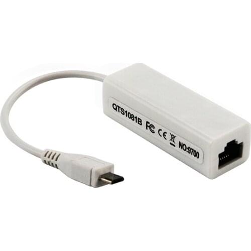 High Quality Micro USB to RJ45 Ethernet Adapter Network Ethernet Lan Cable Connect for Raspberry Pi Zero W / Zero 1.3 for PC