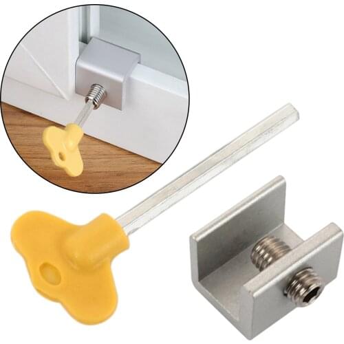 Sliding Window Locks with Key Safety Window Locks Security Door Stop Anti-Theft for Home Office Supplies