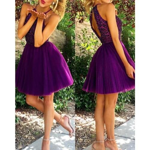 Green Halter Homecoming Dress Short Beading Elegant Sleeveless A Line Tulle Junior Mini Graduation Party Cocktail Dress 2021