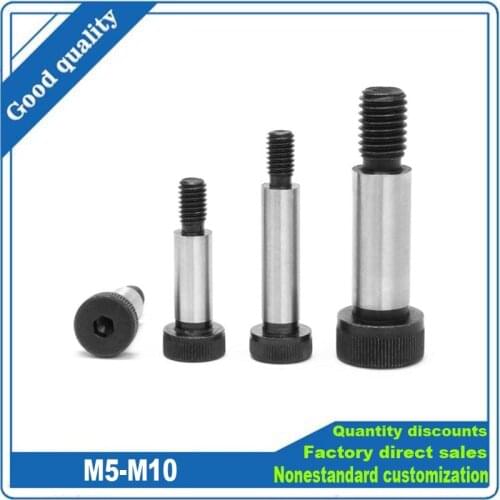 1pc Grade 12.9 Steel Hex Hexagon Socket Cap Head Shoulder Roller Bearing Screw Bolt High Tensile M5 M6 M8 M10 Dia=6 8 10 12mm