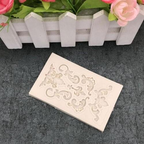 1PC New Silicone Mold European relief Vintage Lace Cake Shape Sugar Tools Flowers Fondant craft Decorating Mould Q6N7