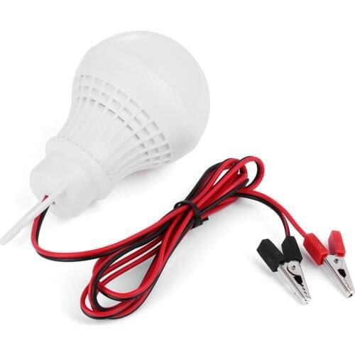 1PC 120cm 12V High Power LED Lamp Portable Led Bulb 3W/5W/12W Outdoor Night For Camping Solar Hunting Emergency Clip Light