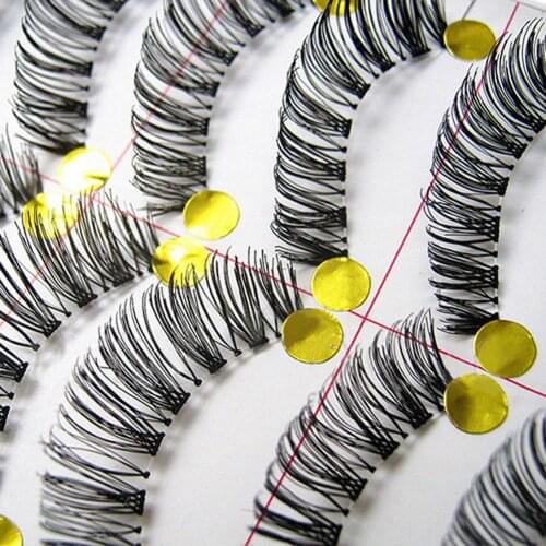 10 Pairs Makeup Handmade Natural Long False Eyelashes Sparse Eye Lashes