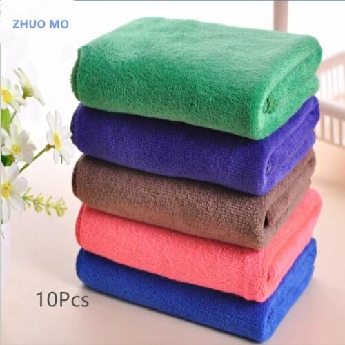 10Pcs 30*70cm Microfiber Face Towel Super Absorbent Quick-drying Car Wash Towel Cleaning Tool Ultra Soft Microfiber Cloth
