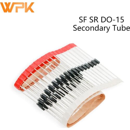 20Pcs Super Fast Recovery Rectifier Diode DO-15 SF28 SF26 SF22 SF24 SR2100 SR2150 SR2200 SR260 SR240 Electronic Diy Kit 2A 600V