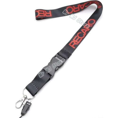 2021 New For RECARO Badge Employees Card Nylon Lanyard Keychain For VW Audi BMW NISSAN HONDA TOYOTA JEEP Keyring accessories
