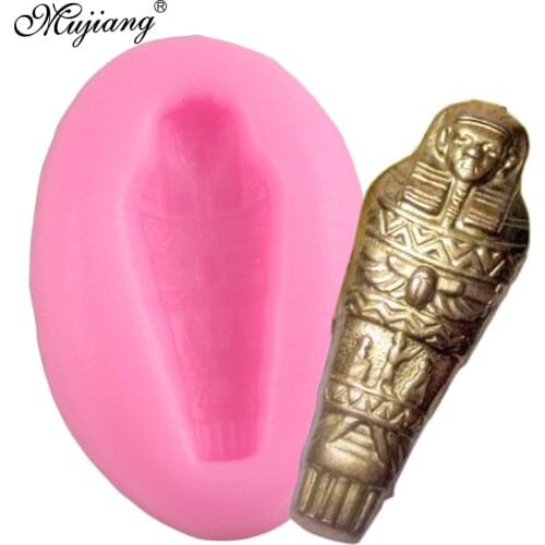 3D Mummy Art Craft Egypt Pharaoh Silicone Mold DIY Cake Decorating Tools Fondant Chocolate Candy Gumpaste Cupcake Baking Mould