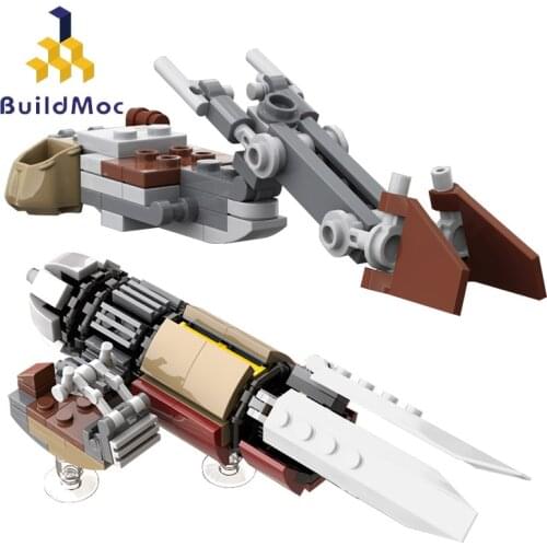 Buildmoc Star Movie Figures The Marshalls Swoop Bike Mandalorians Speeder Bike Technic Motorcycle Building Blocks Toys Kid Gift