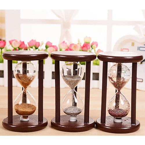 Retro Wooden Hourglass Household Kids Desktop Timer Decor Vintage Toothbrush Timing Sandglass Restaurant Dining Table Decoration