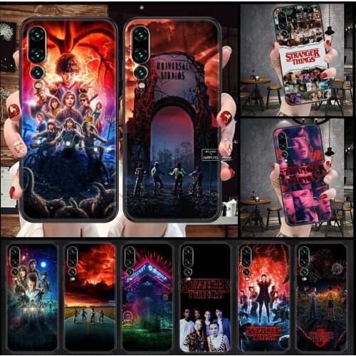 Stranger Things Phone Case For Huawei P Mate P10 P20 P30 P40 10 20 Smart Z Pro Lite black soft prime luxury cover painting