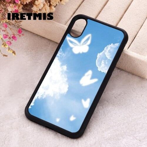 Iretmis 5 5S SE 2020 Phone Cover Case for iPhone 6 6S 7 8 Plus X Xs XR 11 12 Mini Pro Max Silicone TPU butterfly cloud