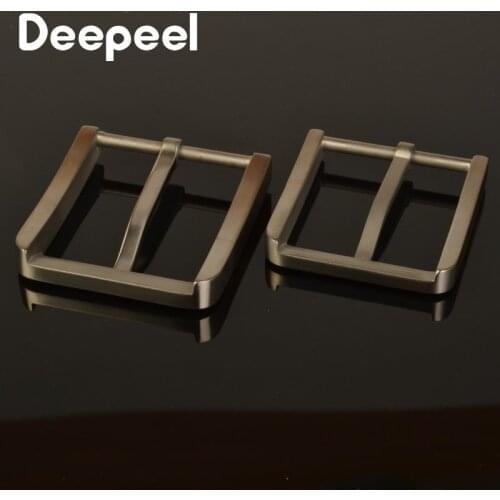 Deepeel Solid Pure Titanium Pin Belt Buckles Harmless To Skin for Men Jeans Clothing Accessories Leather Craft Width 37/39mm