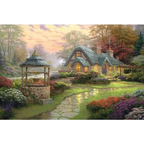 Forest hut The wooden puzzle 1000 pieces ersion paper jigsaw puzzle white card adult childrens educational toys