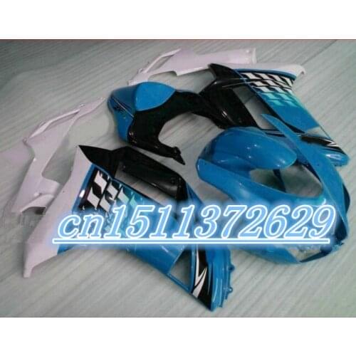 Dor-New fairing kit for Kawasaki 07 08 ZX6R blue white black fairings ZX-6R 2007 2008 Ninja 636 motobike set D