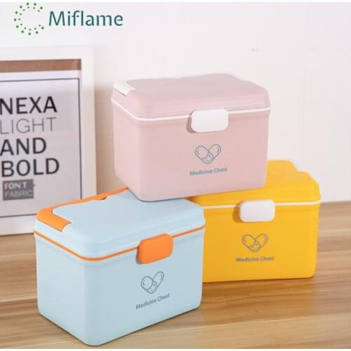Household Double-layer Medicine Box Large Capacity Medicine Box Suitable for Storing Medicines Emergency Medicine Storage Box