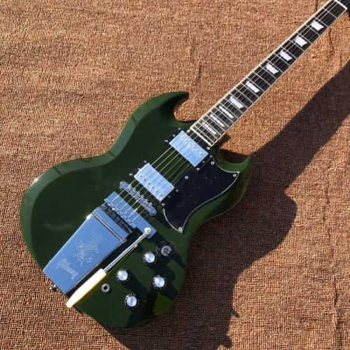 SG Electric Guitar G400 Deep Army Green Rosewood Fingerboard Bigsby Tremolo Free Shipping