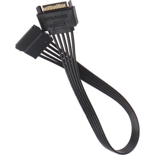 1pc 30CM SATA 15Pin Male to Female Power Extension Cable HDD SSD Power Supply Cable SATA Power Cable for PC
