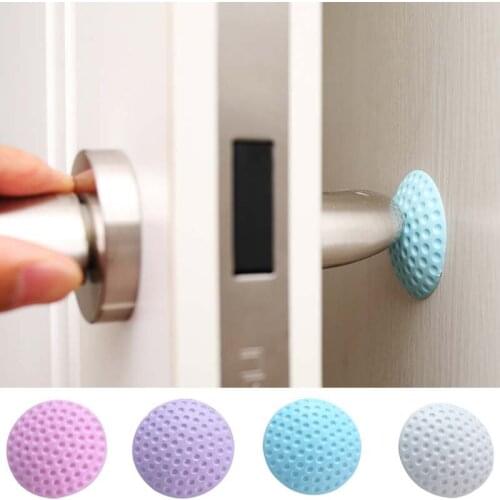 4Pcs Baby Safety Door Care Tool Door Knob Silencer Crash Pad Wall Protector Silicone Door Stopper Anti Collision Stop Products
