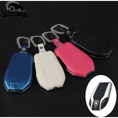 Zinc Alloy+Carbon fiber Key Shell Protect Cap Case For BMW 7 Series G11 G12 730li 740li 750li Smart Touch Screen Display Remote