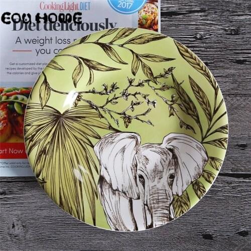 8Inch Creative European-style Ceramic Dinner Plates Household Dishes Western Steak Dessert Decoration Plate Dinnerware Cake Tray