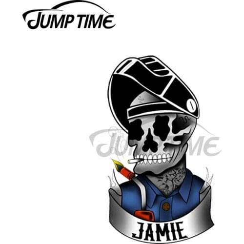 Jump Time 13 x 4.9cm For Welder Jamie Car Stickers VAN ATV Occlusion Scratch Waterproof Window Graphics Decal Vinyl Decoration