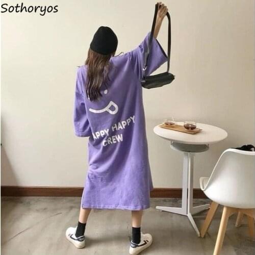 Nightgowns Women Short Sleeve Summer Sleepwear Printed Korean Style Trendy Ulzzang Oversized Casual Elegant Womens Chic New