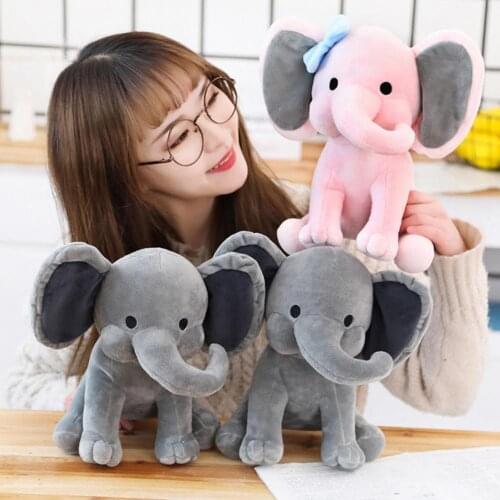 New Cute Cartoon Elephant with Long Nose Plush Doll Baby Sleep Toy Children Gift Soft Doll Cushion Sofa Pillow Gifts Party Decor