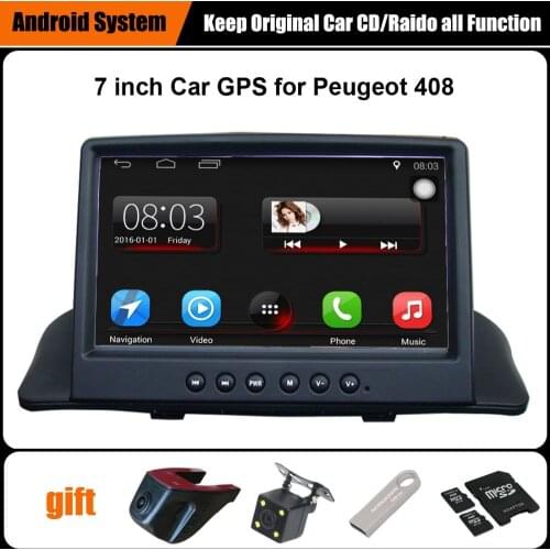 Upgraded Original Car multimedia Player Car GPS Navigation Suit to Peugeot 408 Support WiFi Bluetooth