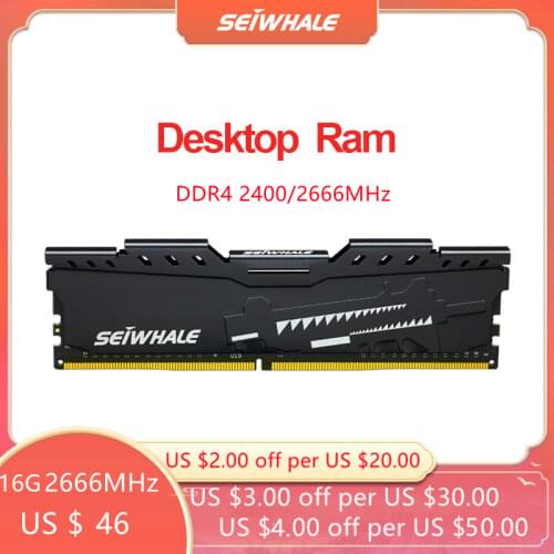 SEIWHALE Memoria Ram Ddr4 8Gb Desktop Memory 2133Mhz 2400Mhz 2666Mhz New Dimm Rams With Heat Sink